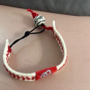 Red and White‎ baseball Bracelet
